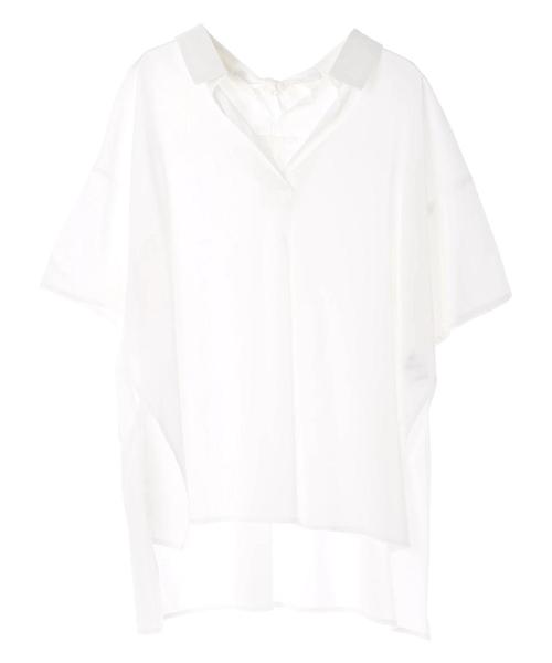 earth music&ecology(アースミュージックアンドエコロジー)の「・バックリボンスキッパーシャツ(シャツ/ブラウス・レディース・ブルー系その他/グレー系その他3/オフホワイト/ライトベージュ・FREE)」の18枚目の写真