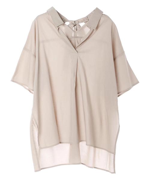 earth music&ecology(アースミュージックアンドエコロジー)の「・バックリボンスキッパーシャツ(シャツ/ブラウス・レディース・ブルー系その他/グレー系その他3/オフホワイト/ライトベージュ・FREE)」の17枚目の写真