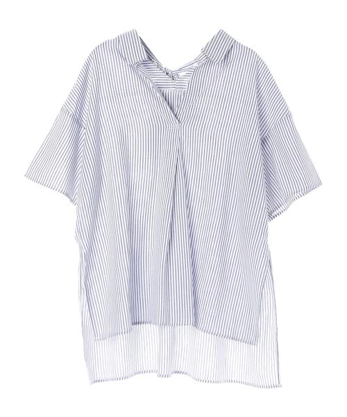 earth music&ecology(アースミュージックアンドエコロジー)の「・バックリボンスキッパーシャツ(シャツ/ブラウス・レディース・ブルー系その他/グレー系その他3/オフホワイト/ライトベージュ・FREE)」の15枚目の写真