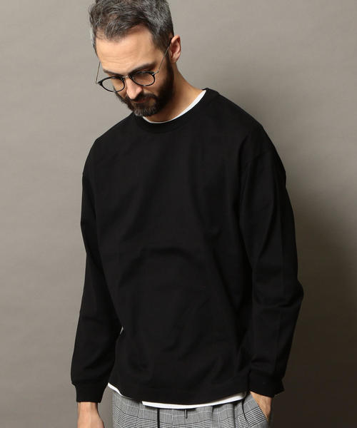 BEAUTY&YOUTH UNITED ARROWS（ビューティーアンドユースユナイテッドアローズ）の「BY ワイド リブ カットソー -MADE IN JAPAN- ◆（Tシャツ/カットソー・メンズ・ホワイト/ブラック/グレー/オレンジ・LARGE/MEDIUM/SMALL/X-LARGE）」の5枚目の写真