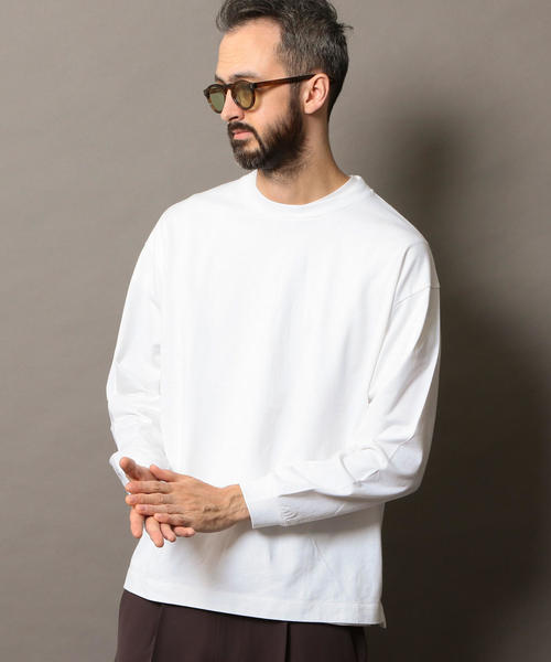 BEAUTY&YOUTH UNITED ARROWS（ビューティーアンドユースユナイテッドアローズ）の「BY ワイド リブ カットソー -MADE IN JAPAN- ◆（Tシャツ/カットソー・メンズ・ホワイト/ブラック/グレー/オレンジ・LARGE/MEDIUM/SMALL/X-LARGE）」の17枚目の写真