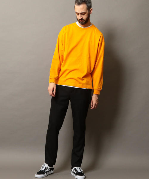 BEAUTY&YOUTH UNITED ARROWS（ビューティーアンドユースユナイテッドアローズ）の「BY ワイド リブ カットソー -MADE IN JAPAN- ◆（Tシャツ/カットソー・メンズ・ブラック/オレンジ/グレー/ホワイト・X-LARGE/LARGE/MEDIUM/SMALL）」の14枚目の写真