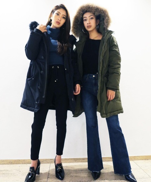 EGOIST（エゴイスト）の「slimフレア切替デニムパンツ（デニムパンツ・レディース・ブラック/ネイビー/ブルー・SMALL/MEDIUM/X-SMALL）」の15枚目の写真