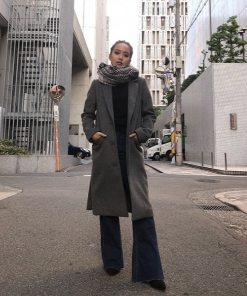 EGOIST（エゴイスト）の「slimフレア切替デニムパンツ（デニムパンツ・レディース・ブラック/ネイビー/ブルー・SMALL/MEDIUM/X-SMALL）」の7枚目の写真