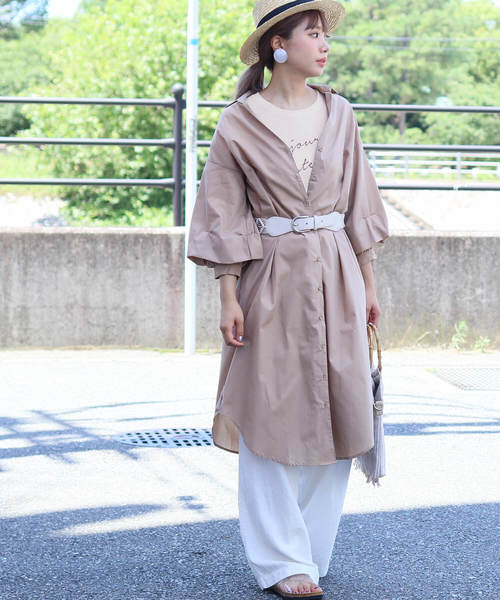 reca（レカ）の「ゆるテロ 落ち感でシンプルだけどオシャレ◇ゆったり 筆記体ロゴTシャツ（Tシャツ/カットソー・レディース・ホワイト/ブラック/キナリ・FREE）」の10枚目の写真