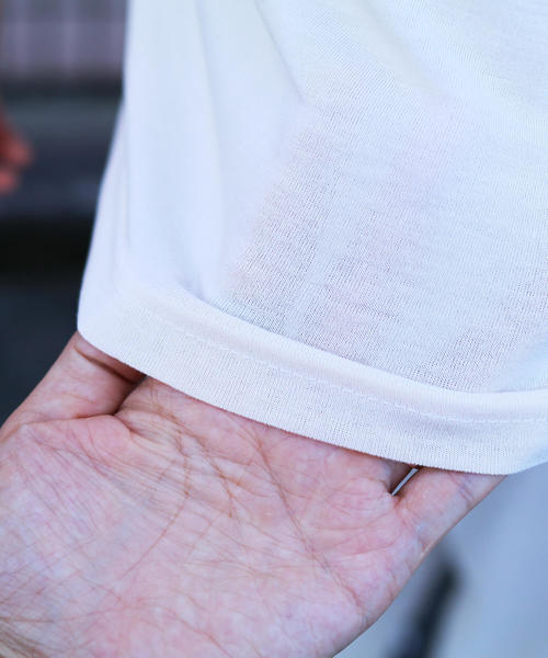 reca（レカ）の「ゆるテロ 落ち感でシンプルだけどオシャレ◇ゆったり 筆記体ロゴTシャツ（Tシャツ/カットソー・レディース・ホワイト/ブラック/キナリ・FREE）」の19枚目の写真