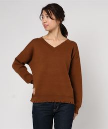 YECCA VECCA | ダメージVネックニット(ニット/セーター)