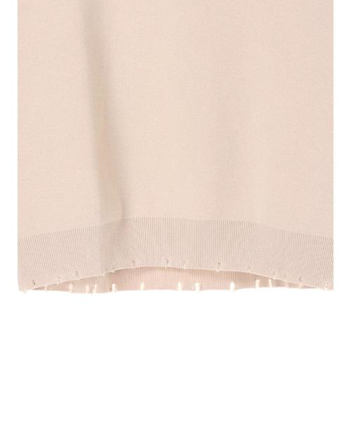 YECCA VECCA（イェッカヴェッカ）の「ダメージVネックニット（ニット/セーター・レディース・ベージュ/パープル/ブラウン/グレー・FREE）」の13枚目の写真