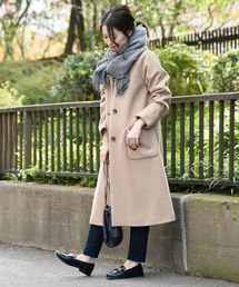 liflattie ships | liflattie ships:ソフトウールロングコート◇(チェスターコート)