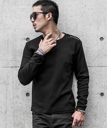 ラインストーンテレコクルーTシャツ