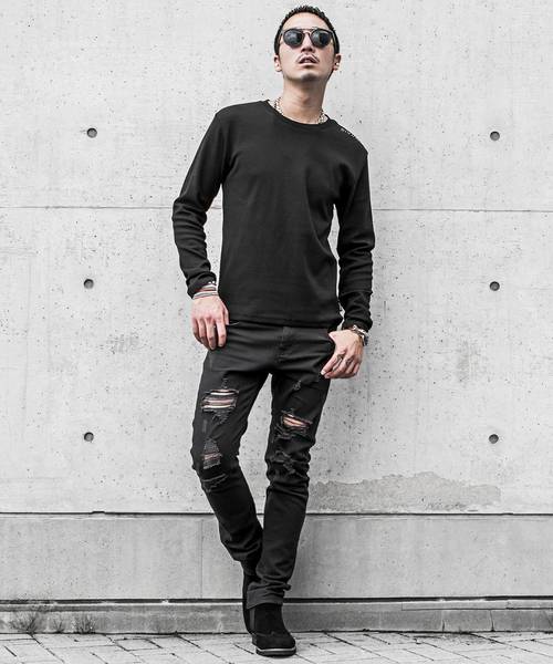 JOKER(ジョーカー)の「ラインストーンテレコクルーTシャツ(Tシャツ/カットソー・メンズ・ホワイト/ブラック・S/M/L/XL/XXL)」の11枚目の写真