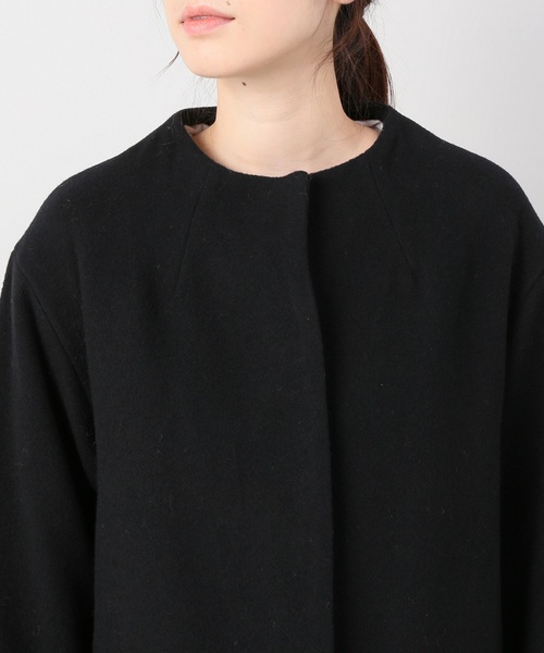 JOINT WORKS(ジョイントワークス)の「ビシュウ サイドスリットAラインコート(その他アウター・レディース・チャコールグレー/ブラック/キャメル・FREE)」の4枚目の写真
