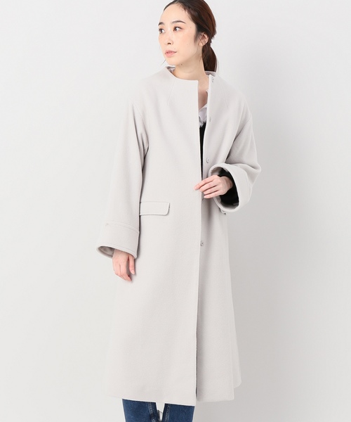 JOINT WORKS(ジョイントワークス)の「ビシュウ サイドスリットAラインコート(その他アウター・レディース・チャコールグレー/ブラック/キャメル・FREE)」の8枚目の写真