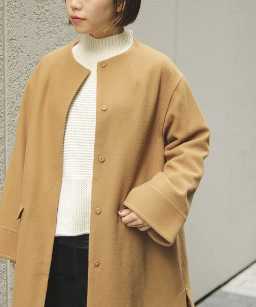 JOINT WORKS(ジョイントワークス)の「ビシュウ サイドスリットAラインコート(その他アウター・レディース・チャコールグレー/ブラック/キャメル・FREE)」の17枚目の写真