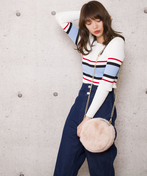 LUGG NAGG(ラグナグ)の「【Jewelobe/ ジュエローブ】フェイクファー チェーンショルダーバッグ(ショルダーバッグ・レディース・ブラック/ベージュ/ピンク/イエロー・FREE)」の3枚目の写真