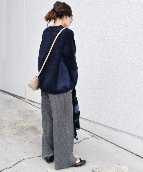 liflattie ships(リフラティ シップス)の「liflattie ships:ボアコンビトップス◇(Tシャツ/カットソー・レディース・ライトグレー/ブラウン/ネイビー・SMALL/MEDIUM)」の17枚目の写真