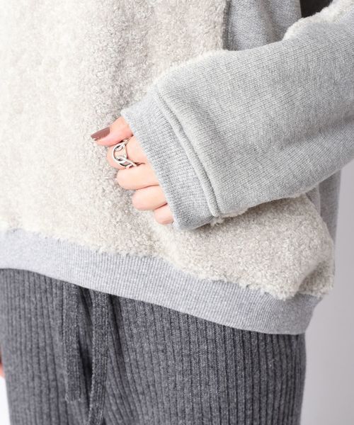 liflattie ships(リフラティ シップス)の「liflattie ships:ボアコンビトップス◇(Tシャツ/カットソー・レディース・ライトグレー/ブラウン/ネイビー・SMALL/MEDIUM)」の20枚目の写真