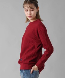 【Nanea】ビッグワッフル クルーネックプルオーバー ビッグシルエット