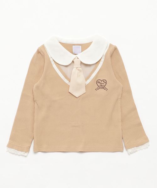 axes femme（アクシーズファム）の「重ね着風プルオーバー（Tシャツ