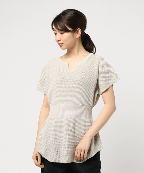 LOWRYS FARM（ローリーズファーム）の「ウエストリブプルオーバー　831973（Tシャツ/カットソー・レディース・ライトグレー/ブラック/ブラウン・FREE）」の8枚目の写真