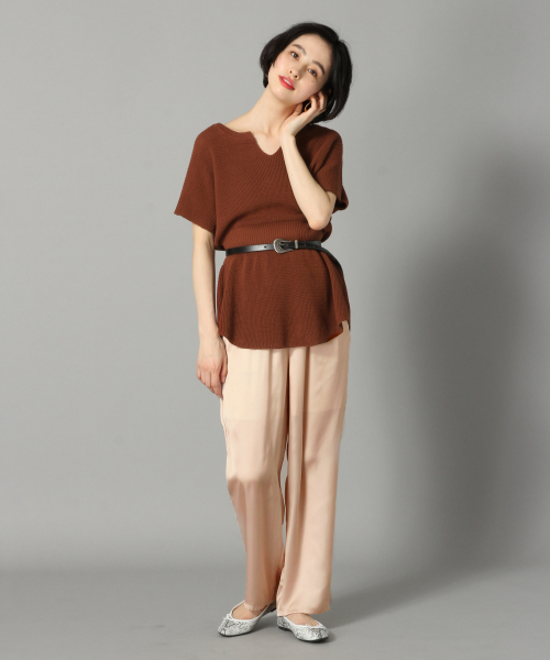 LOWRYS FARM（ローリーズファーム）の「ウエストリブプルオーバー　831973（Tシャツ/カットソー・レディース・ライトグレー/ブラック/ブラウン・FREE）」の6枚目の写真