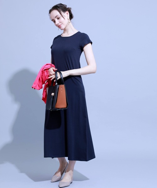 コットンマキシtシャツワンピース