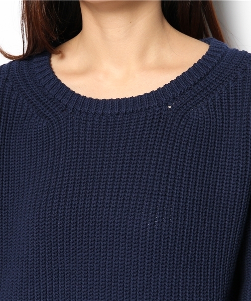 SHIPS for women（シップスフォーウィメン）の「5G アゼプルオーバーニット（ニット/セーター・レディース・グリーン/ライトブルー/ライトホワイト/ネイビー・ONE SIZE）」の8枚目の写真