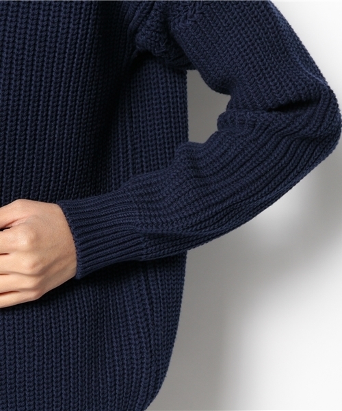 SHIPS for women（シップスフォーウィメン）の「5G アゼプルオーバーニット（ニット/セーター・レディース・グリーン/ライトブルー/ライトホワイト/ネイビー・ONE SIZE）」の9枚目の写真