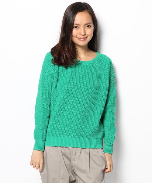 SHIPS for women（シップスフォーウィメン）の「5G アゼプルオーバーニット（ニット/セーター・レディース・グリーン/ライトブルー/ライトホワイト/ネイビー・ONE SIZE）」の13枚目の写真