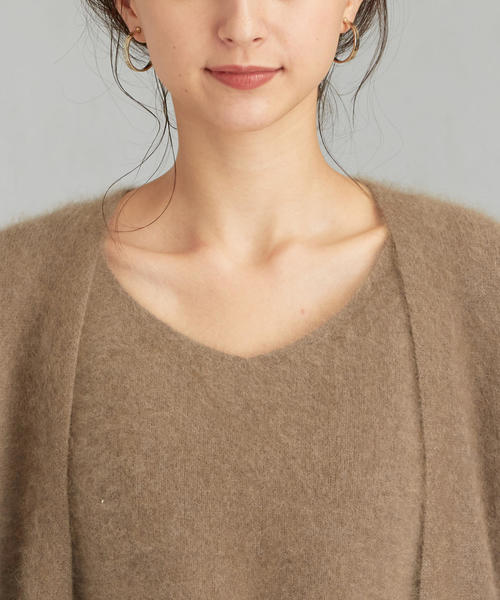 UNITED ARROWS green label relaxing - green label relaxing ヘアリーロングカーディガン green label relaxing（グリーンレーベルリラクシング）の「KF