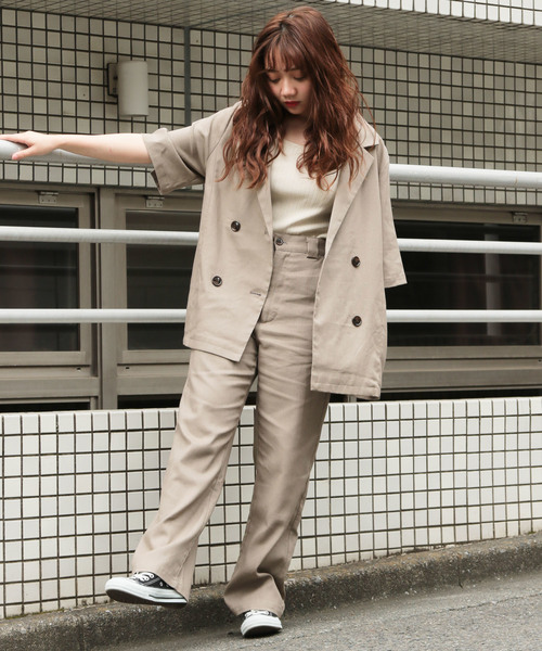 apres jour（アプレジュール）の「リネンミックスクロスパンツ【ZOZOTOWN限定アイテム】（その他パンツ・レディース・モカ/ライトベージュ/オレンジ系その他・フリー）」の7枚目の写真