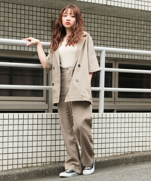 apres jour（アプレジュール）の「リネンミックスクロスパンツ【ZOZOTOWN限定アイテム】（その他パンツ・レディース・モカ/ライトベージュ/オレンジ系その他・フリー）」の9枚目の写真