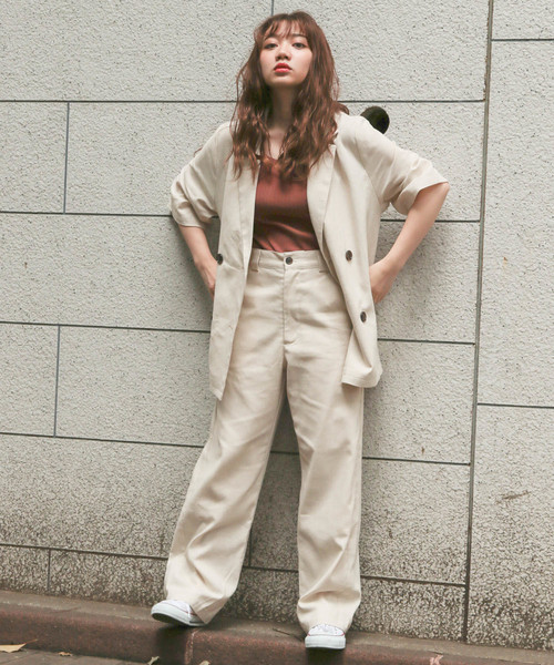 apres jour（アプレジュール）の「リネンミックスクロスパンツ【ZOZOTOWN限定アイテム】（その他パンツ・レディース・モカ/ライトベージュ/オレンジ系その他・フリー）」の18枚目の写真