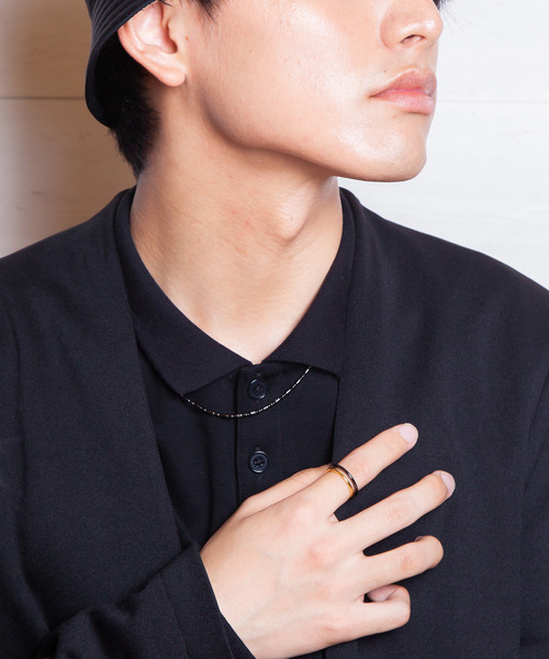 Genri(ゲンリ)の「Genri/コーティングフラットリング(リング・メンズ・ブラック/シルバー/ゴールド・11号/9号/13号/5号/17号/19号/7号/15号)」の7枚目の写真