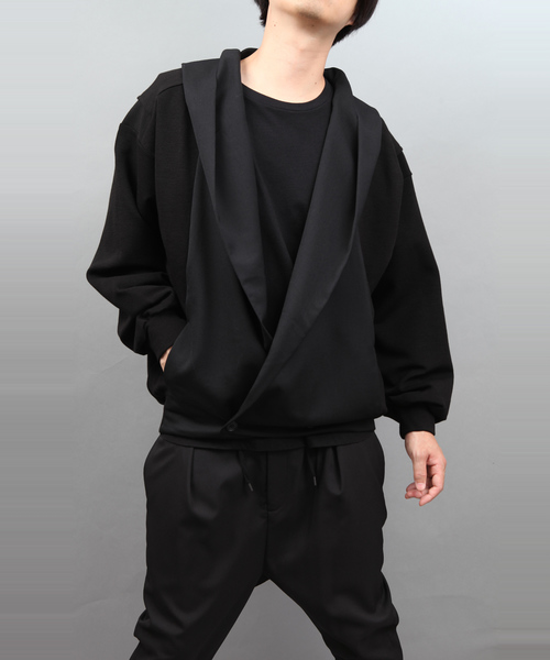 ato(アトウ)の「FABRIC SWITCHING FOOD CARDIGAN(カーディガン/ボレロ・メンズ・ブラック/ネイビー・46/48)」の14枚目の写真