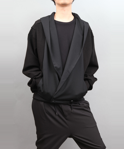 ato(アトウ)の「FABRIC SWITCHING FOOD CARDIGAN(カーディガン/ボレロ・メンズ・ブラック/ネイビー・46/48)」の17枚目の写真
