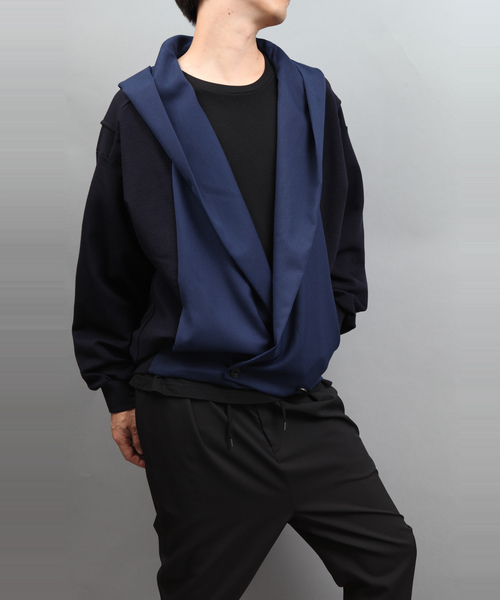 ato(アトウ)の「FABRIC SWITCHING FOOD CARDIGAN(カーディガン/ボレロ・メンズ・ブラック/ネイビー・46/48)」の18枚目の写真