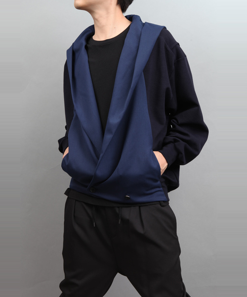 ato(アトウ)の「FABRIC SWITCHING FOOD CARDIGAN(カーディガン/ボレロ・メンズ・ブラック/ネイビー・46/48)」の20枚目の写真
