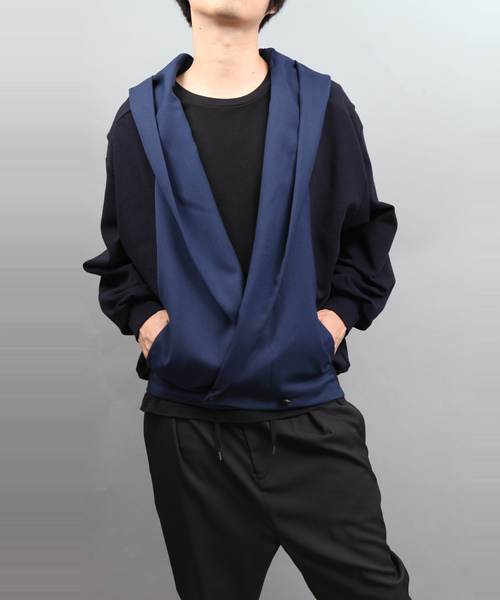 ato(アトウ)の「FABRIC SWITCHING FOOD CARDIGAN(カーディガン/ボレロ・メンズ・ブラック/ネイビー・46/48)」の21枚目の写真