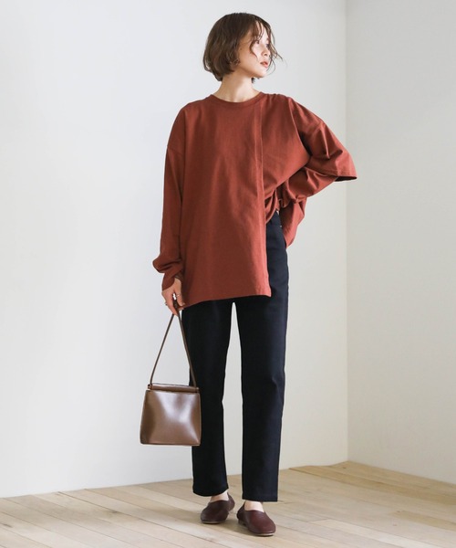 select MOCA(セレクトモカ)の「デニムテーパードパンツ(デニムパンツ・レディース・ブラック/ベージュ/ブラウン/アイボリー・SMALL/MEDIUM)」の22枚目の写真