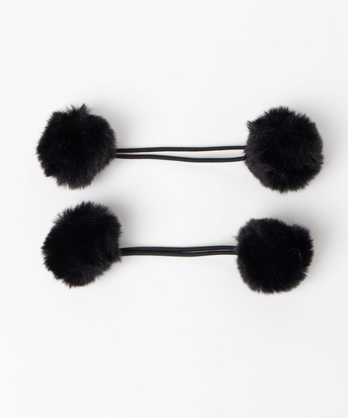 WEGO(ウィゴー)の「WEGO/【2点セット】ファーポンポンゴム(ヘアゴム・レディース・ホワイト/ブラック/グレー/ライトパープル/キャメル/ライトピンク・FREE)」の14枚目の写真