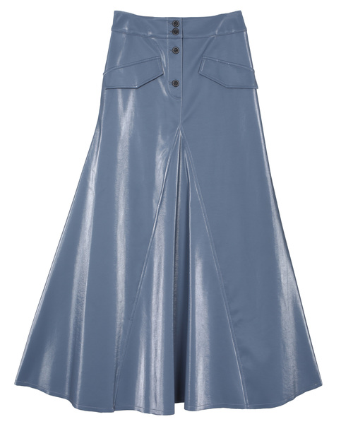 Ameri アメリ IRREGULAR FLARE LEATHER SKIRT Ameri（アメリ）の「IRREGULAR FLARE LEATHER SKIRT（スカート