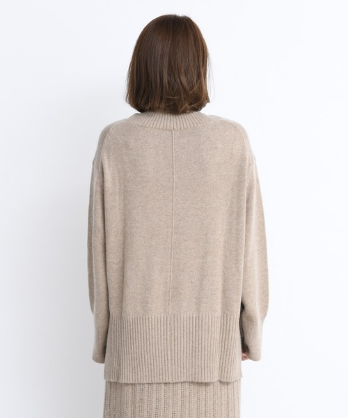 DouDou(ドゥドゥ)の「ニットアップタートル(ニット/セーター・レディース・ベージュ/グリーン・FREE)」の9枚目の写真