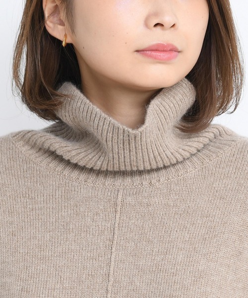 DouDou(ドゥドゥ)の「ニットアップタートル(ニット/セーター・レディース・ベージュ/グリーン・FREE)」の10枚目の写真