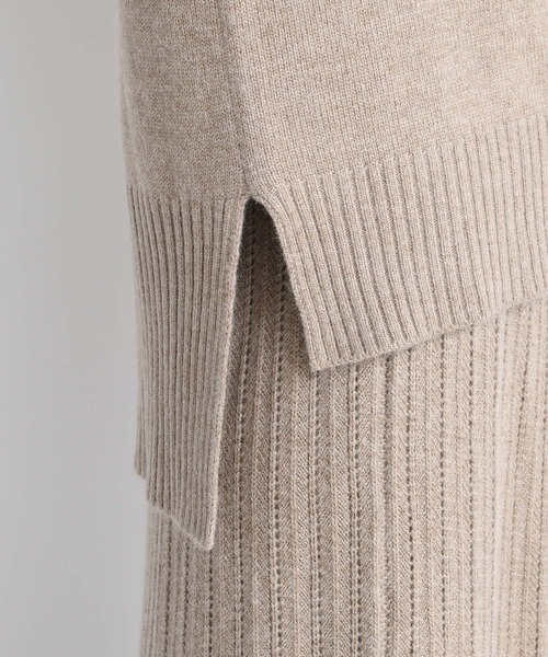 DouDou(ドゥドゥ)の「ニットアップタートル(ニット/セーター・レディース・ベージュ/グリーン・FREE)」の12枚目の写真