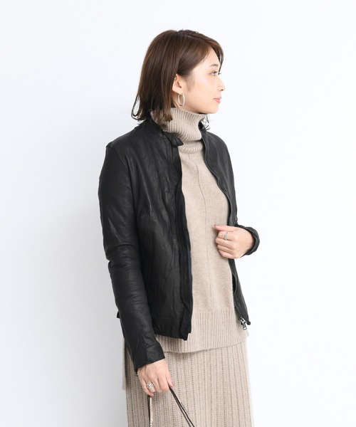 DouDou(ドゥドゥ)の「ニットアップタートル(ニット/セーター・レディース・ベージュ/グリーン・FREE)」の22枚目の写真