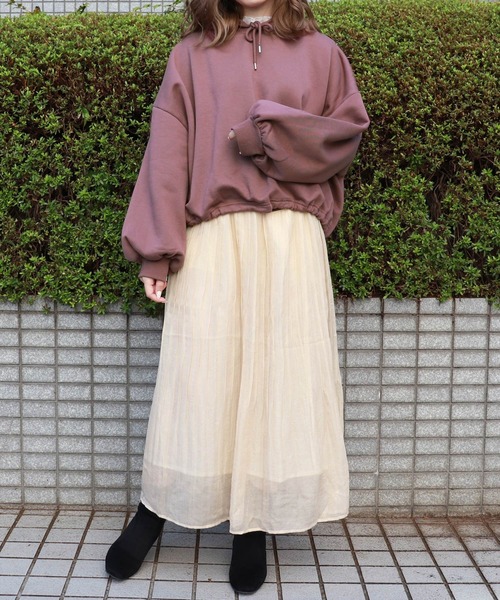 PairPair(ペアペア)の「裏起毛ショートパーカー(パーカー・レディース・ブラック/ピンク/アイボリー/モカ・FREE)」の12枚目の写真