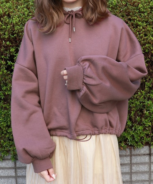 PairPair(ペアペア)の「裏起毛ショートパーカー(パーカー・レディース・ブラック/ピンク/アイボリー/モカ・FREE)」の13枚目の写真