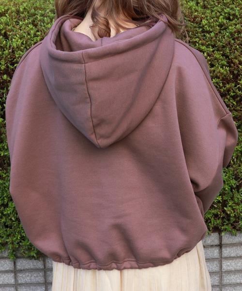 PairPair(ペアペア)の「裏起毛ショートパーカー(パーカー・レディース・ブラック/ピンク/アイボリー/モカ・FREE)」の15枚目の写真