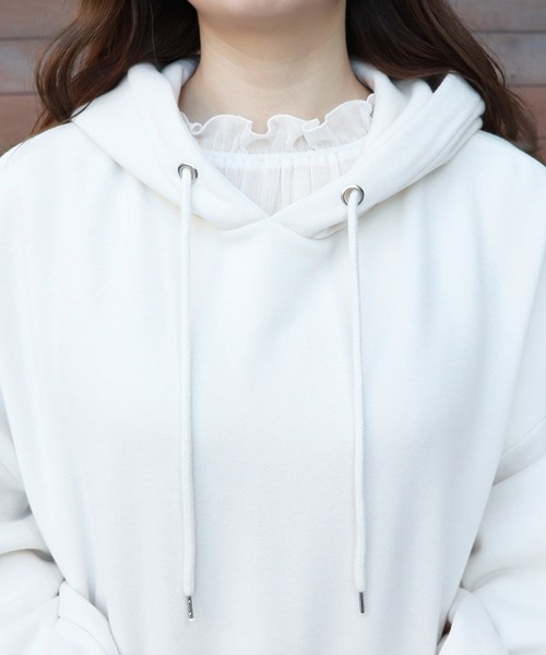 PairPair(ペアペア)の「裏起毛ショートパーカー(パーカー・レディース・ブラック/ピンク/アイボリー/モカ・FREE)」の16枚目の写真